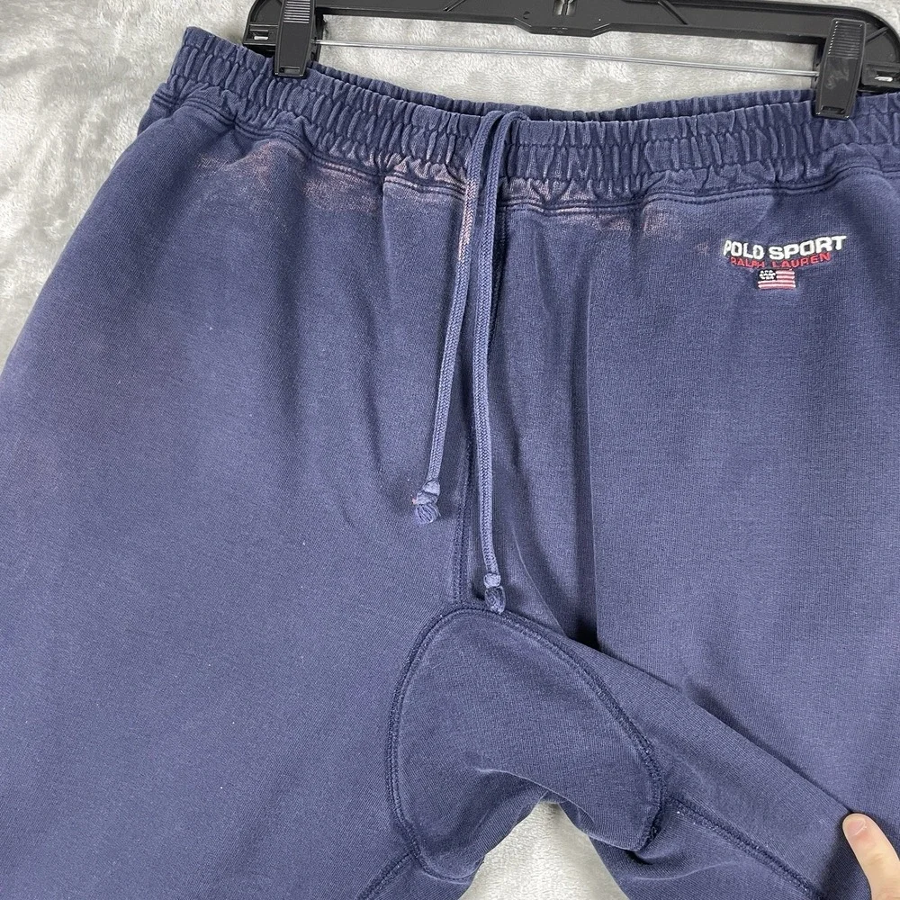 Vtg Polo Ralph Lauren Sport Sweatpants Mens Medium HEAVYWEIGHT Cotton Drawstring